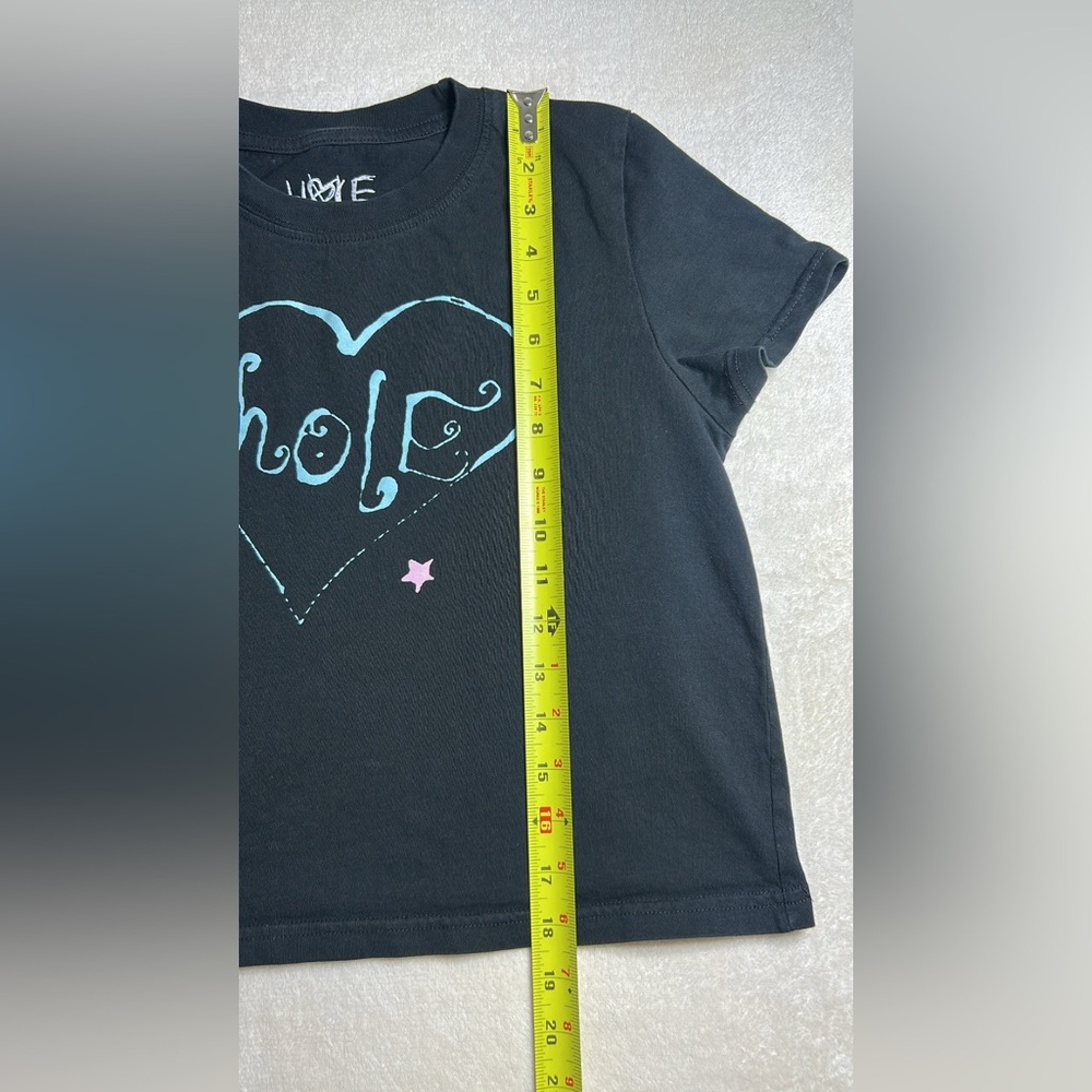 Hole Love Spell Heart Graphic T-Shirt Women’s M Black/Blue/Pink - Picture 6 of 7